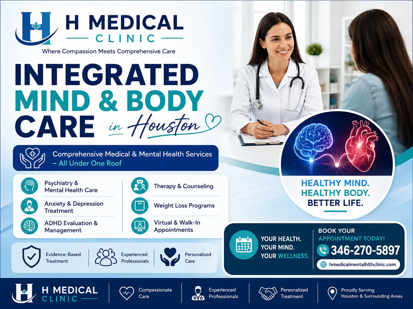 Integrated Mind & Body Care in Houston H Medical Clinic Integrated Mind & Body Care in Houston | H Medical Clinic